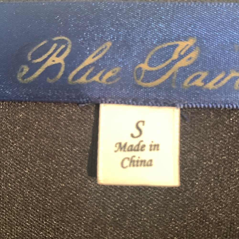 Blue Rain Bell Sleeve Wrap Crop Top EUC - Picture 6 of 10